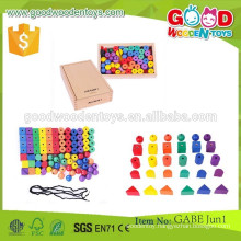 hot sale wooden gabe toys OEM coloful beads toys kids educational gabe wooden beads toys